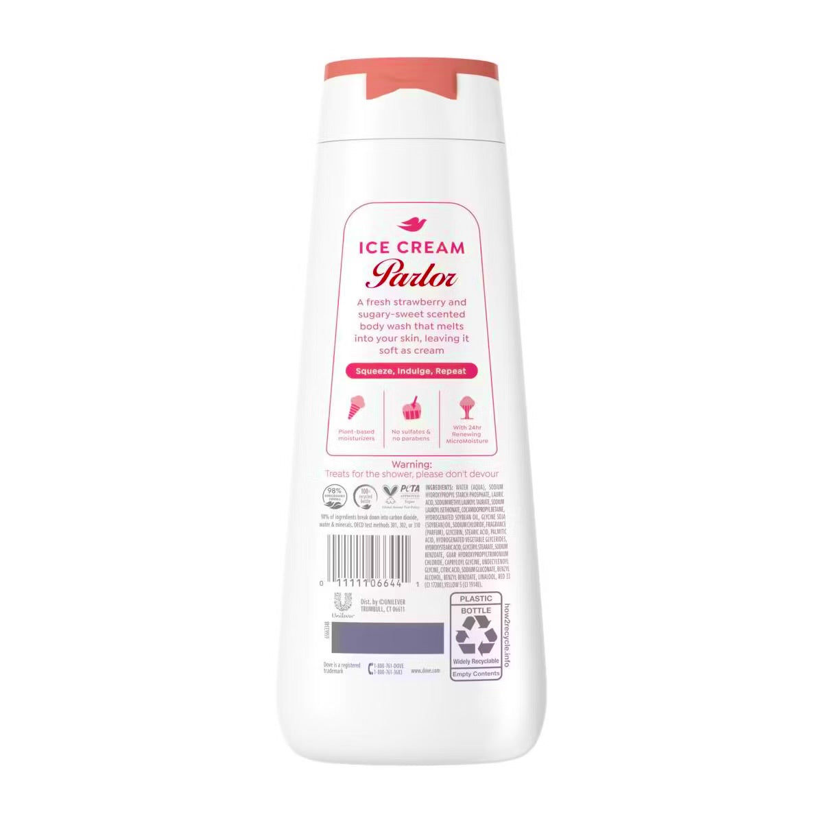 Dove Ice Cream Parlor Body Wash, Limited Edition - Strawberry Swirl
