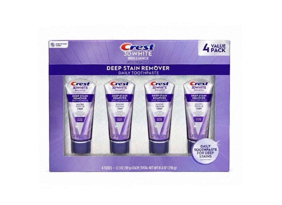 Crest 3D White Deep Stain Remover Ultra White Toothpaste 4-Pack