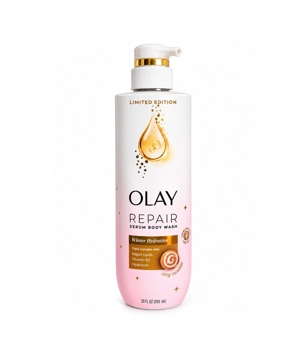 Olay Repair Serum Body Wash – Cozy Caramel Scent Limited Edition