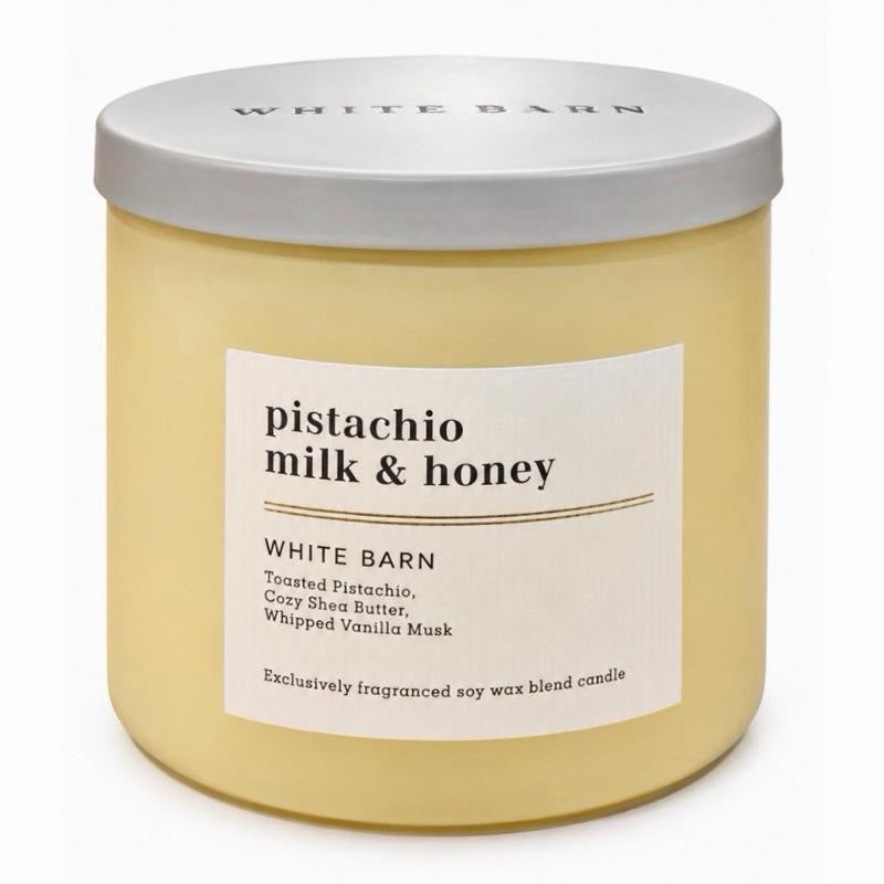 Bath & Body Works Pistachio Milk & Honey Three Wick Candle 14.5oz