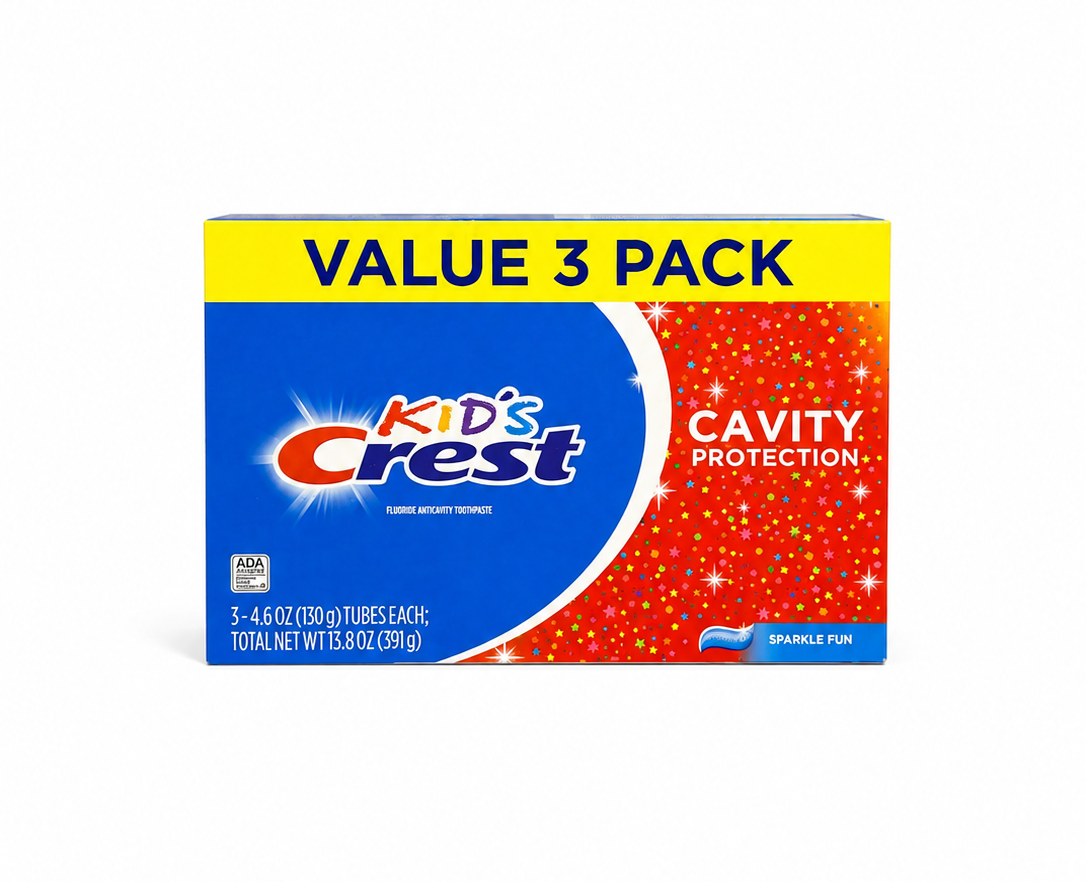 Kids Crest Cavity Protection, Smile Glow - Sparkle Fun 3 Pack