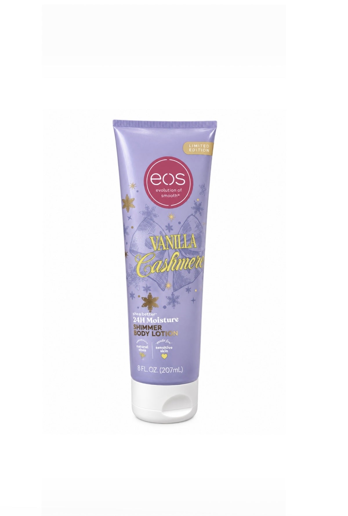 EOS Limited Edition Vanilla Cashmere 24H Moisture Shimmer Body Lotion Large 8fl oz 207mL