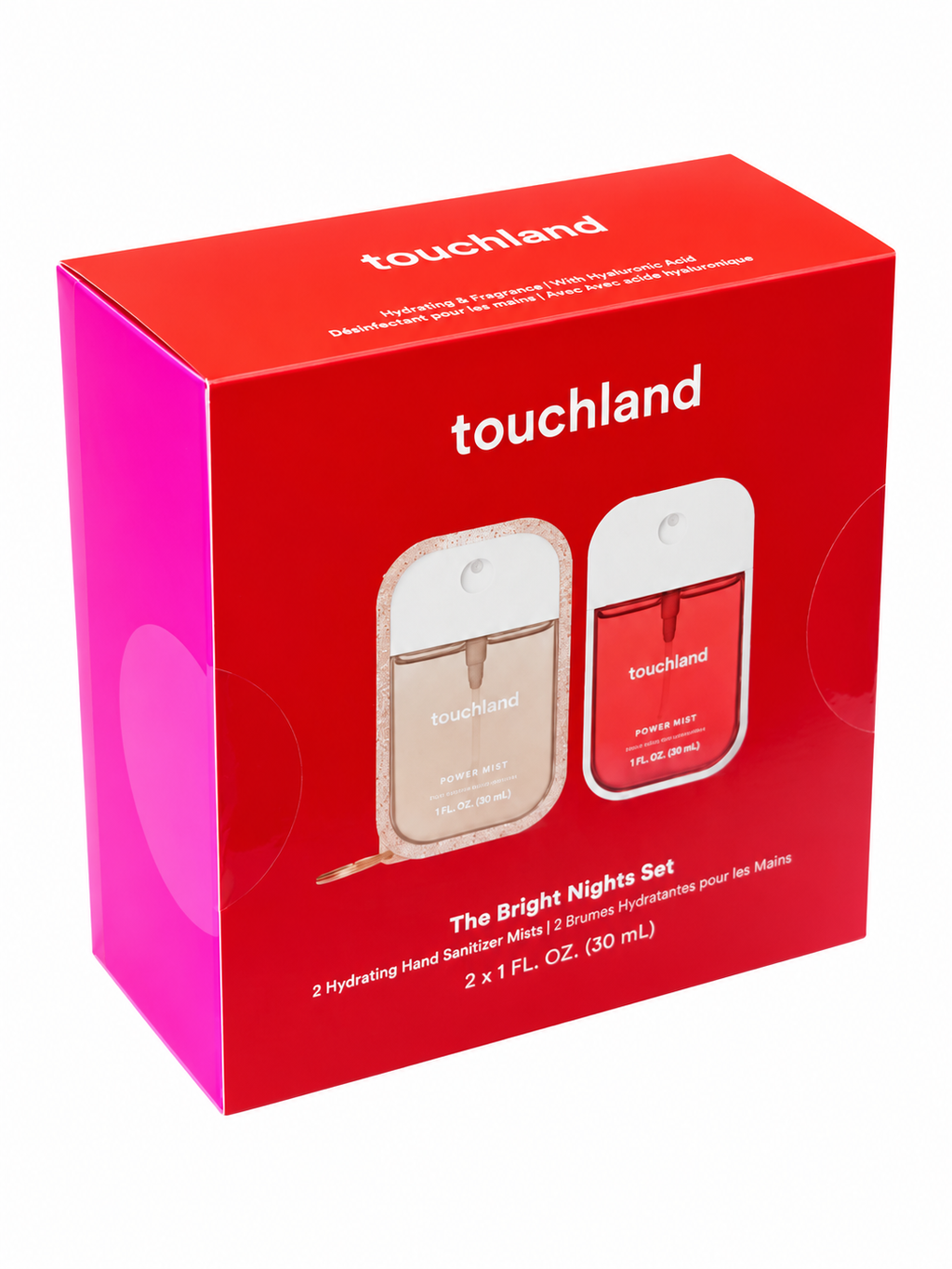 Touchland ‘The Bright Nights Set’ Gift Box Hand Power Mist, Limited Edition - Midnight S’mores & Cranberry Fizz