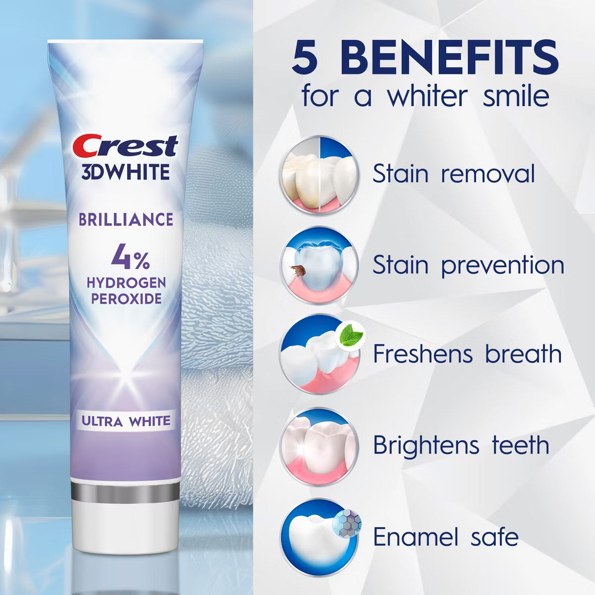 Crest 3D White Professional Ultra Whitening Toothpaste - 3.8oz