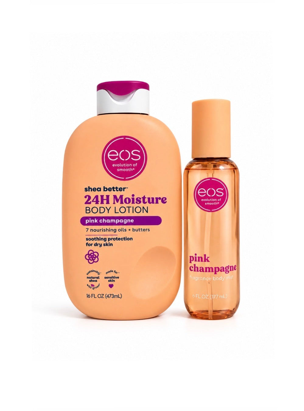 EOS Body Care Set - Lotion & Mist - Pink Champagne