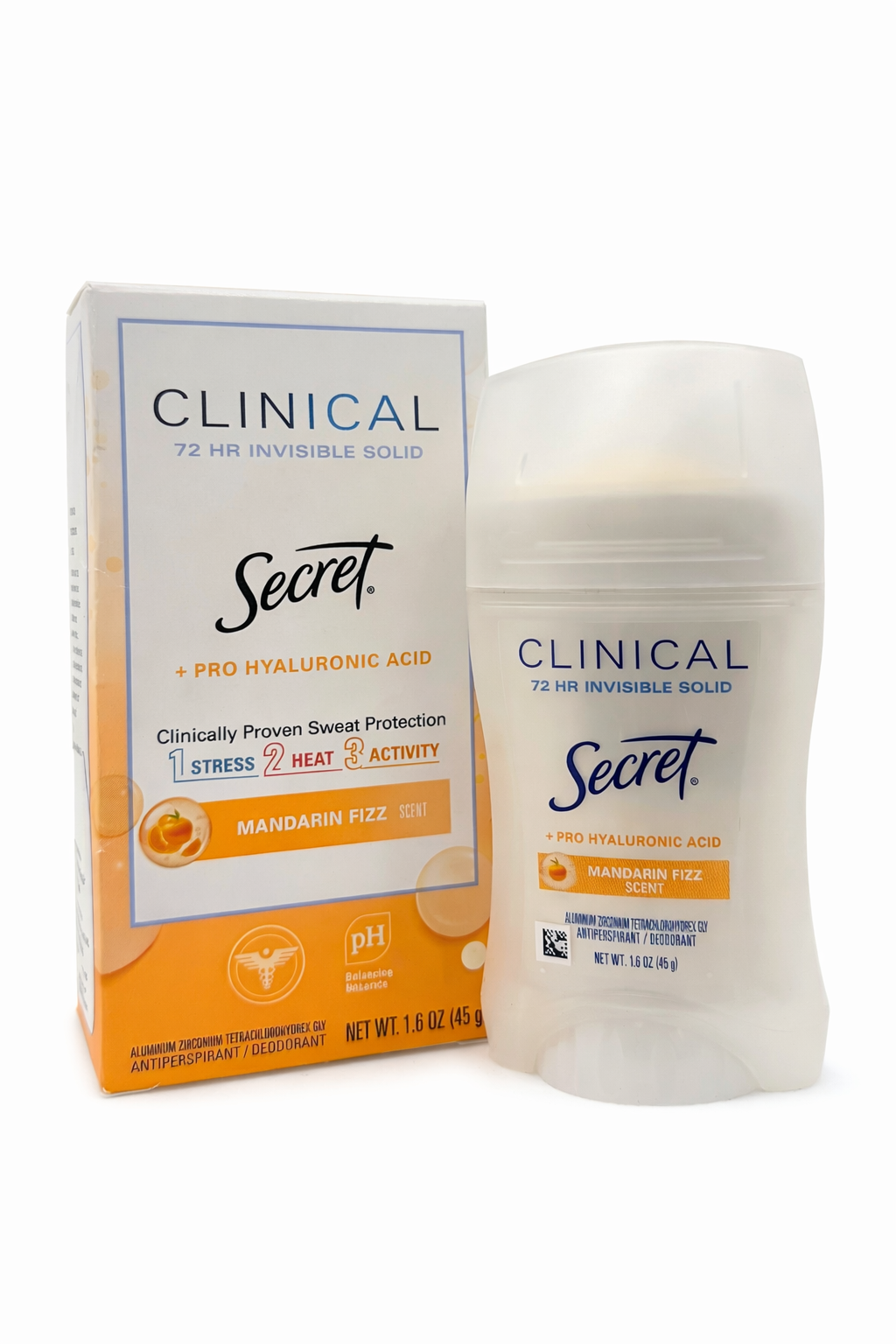 Secret Clinical 72HR Invisible Solid Deodorant - Mandarin Fizz