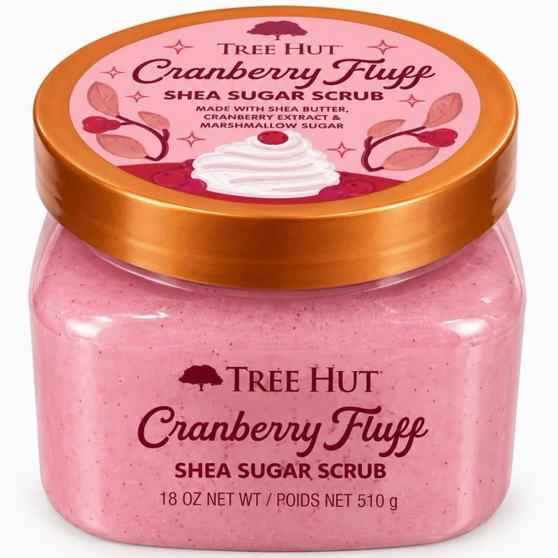 Tree Hut Cranberry Fluff Shea Sugar Scrub 18 oz 510g