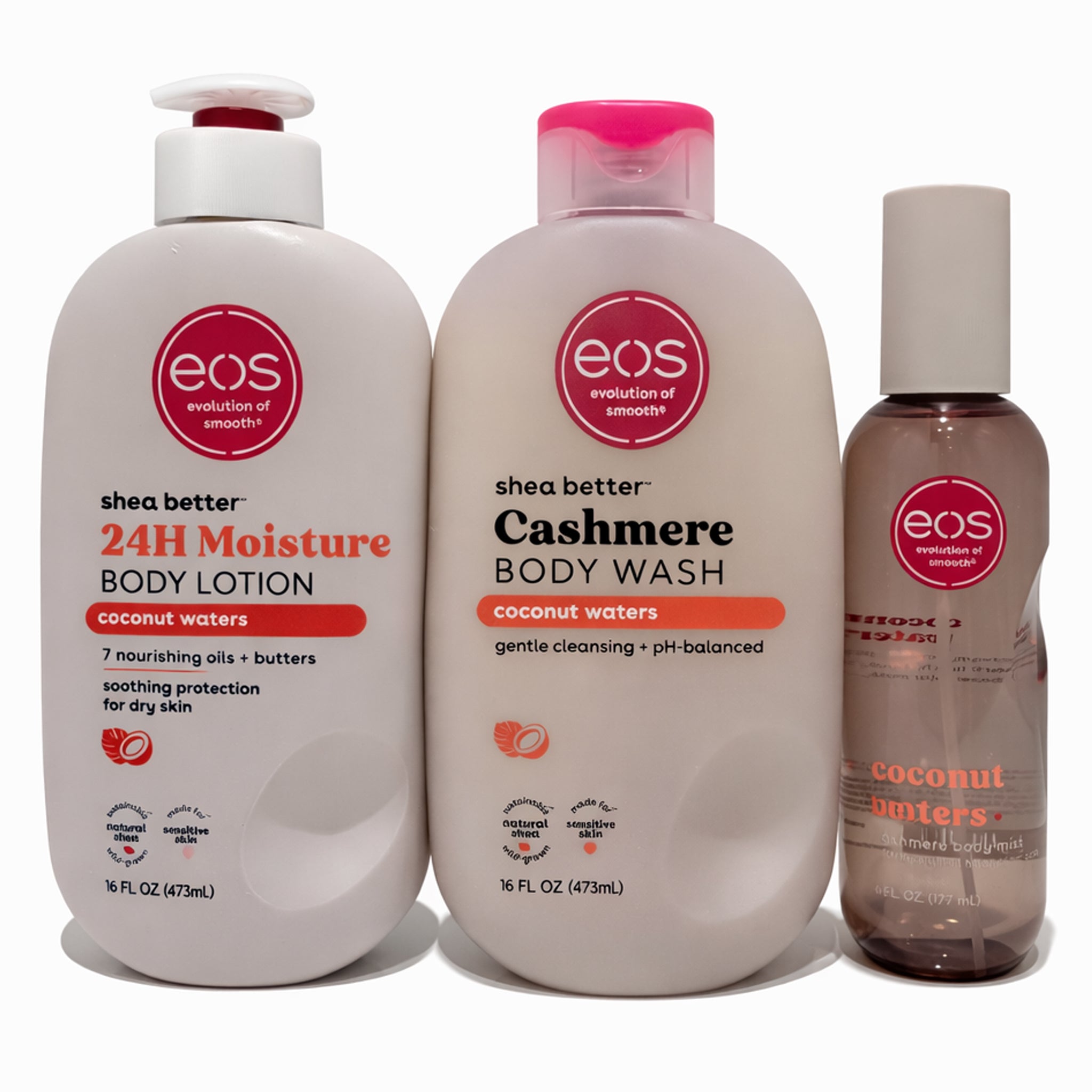 EOS Body Care Set - Lotion, Wash & Mist - Coconut Waters
