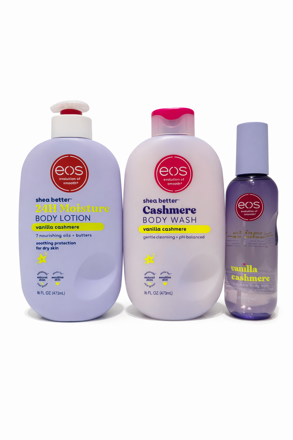 EOS Body Care Set - Lotion, Wash & Mist - Vanilla Cashmere