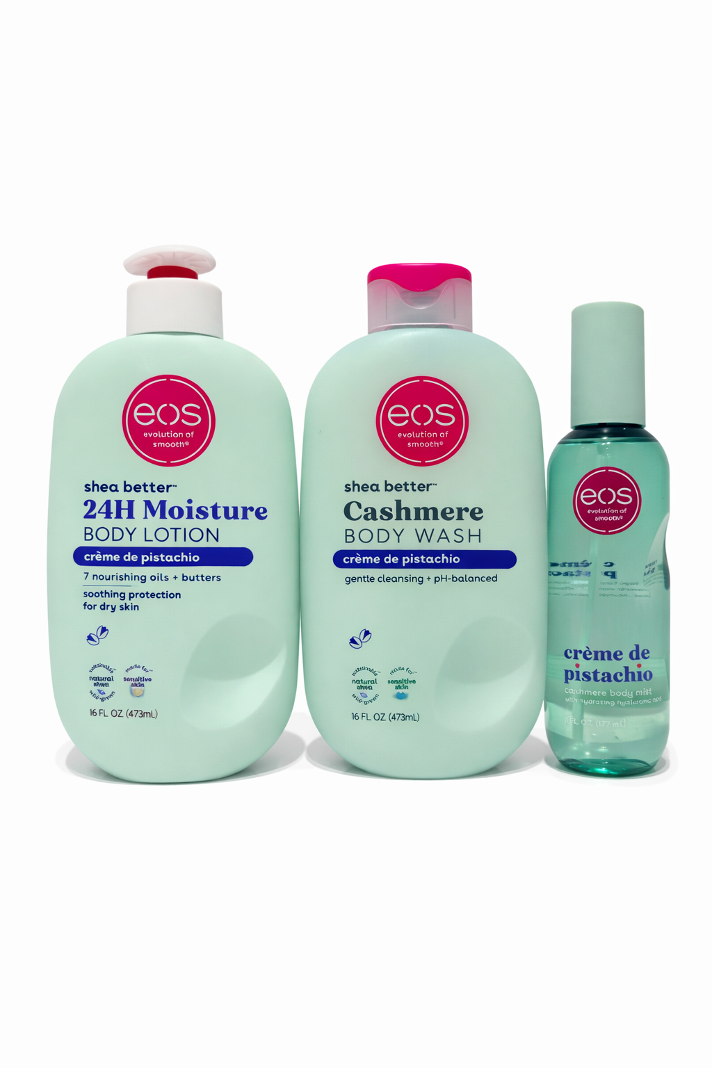 EOS Body Care Set - Lotion, Wash & Mist - Creme de Pistachio