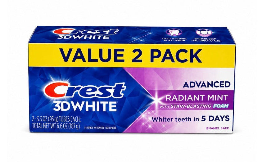 Crest 3D White Advanced, Smile Glow - Radiant Mint 2 Pack (Copy)