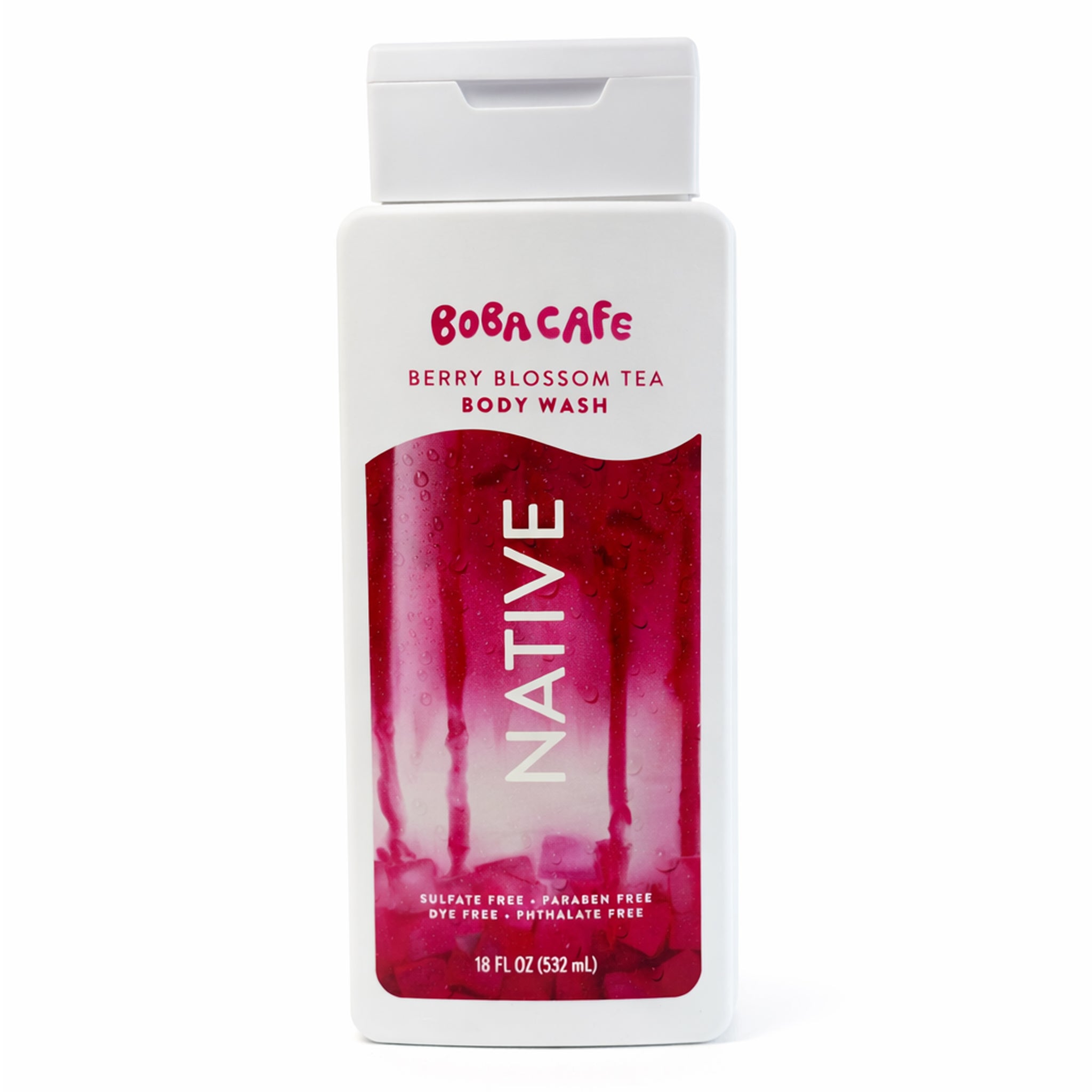 Native Body Wash - Boba Cafe Berry Blossom Tea. Warm Everyday Luxury