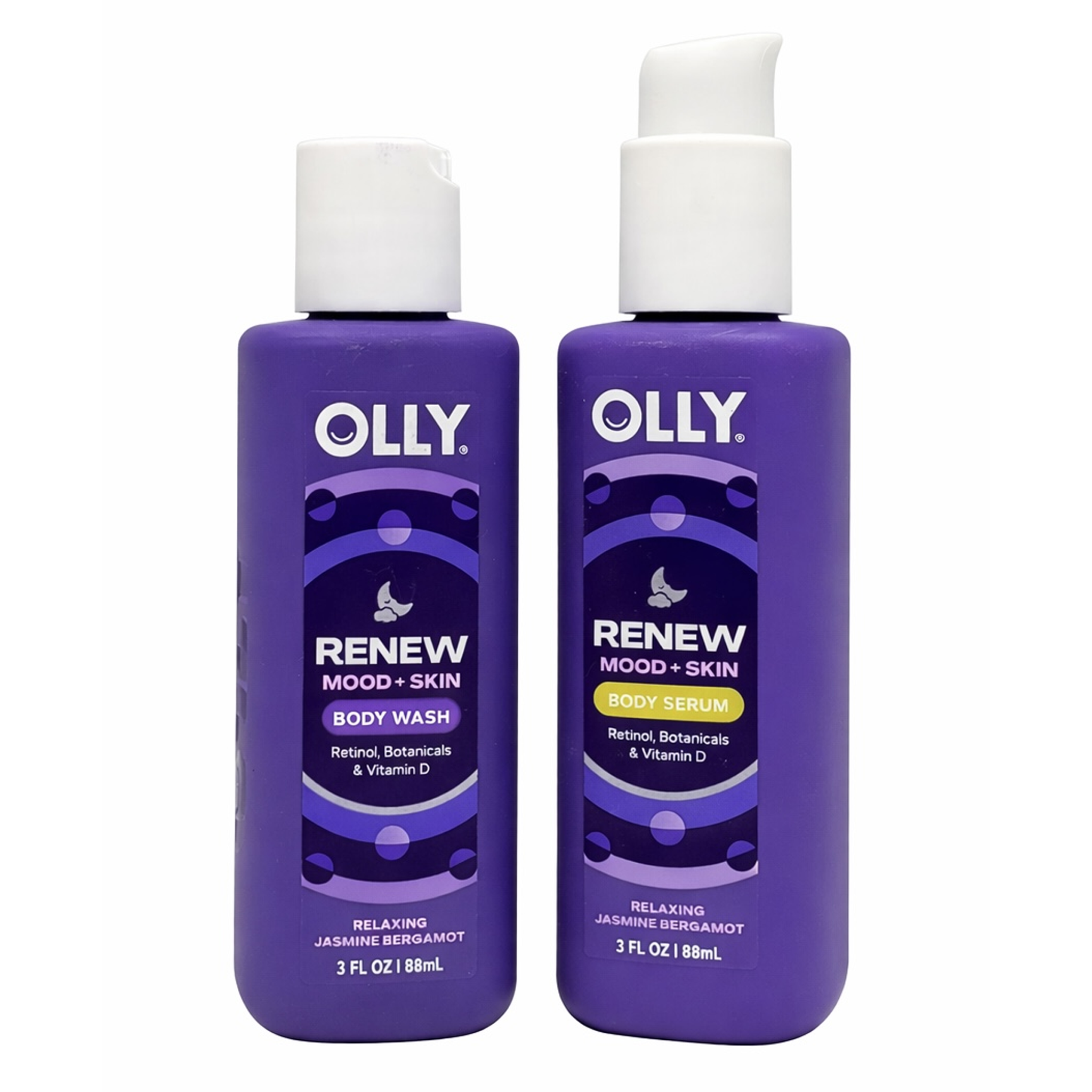 OLLY Renew Body Wash & Serum, Travel Size - Jasmine Bergamot